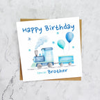 Birthday Card For Brother, Train Birthday Card For Boys, Watercolour Steam Train Card, Kid's Birthday Card (S00172) - Blank Inside - Sent To You (S00172)
