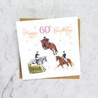 60th Birthday Card For Horse Lover, Eventing Birthday Card Age 60, Horse Trials Card for Equestrian Rider (S00234) - Blank Inside - Sent To You (S00234)