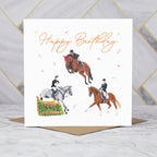 Eventing Birthday Card for Horse Lover, Horse Trials Birthday Card, Equestrian Greeting Card For Rider (S00243) - Blank Inside - Sent To You (S00243)