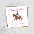 Granddaughter Birthday Card For Dressage Rider, Equestrian Birthday Card, Horse Lover Greeting Card For Granddaughter (S00245) - Blank Inside - Sent To You (S00245)