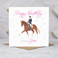 Sister Birthday Card For Dressage Rider, Equestrian Birthday Card, Horse Lover Greeting Card For Sister (S00247) - Blank Inside - Sent To You (S00247)
