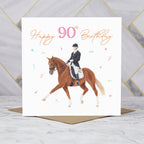 90th Birthday Card For Dressage Rider, Horse Birthday Card Age 90, Equestrian Card For Horse Loving Girl (S00269) - Blank Inside - Sent To You (S00269)