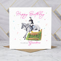 Grandma Birthday Card For Horse Lover, Cross Country Eventing Horse Birthday Card, Equestrian Greeting Card (S00275) - Blank Inside - Sent To You (S00275)