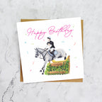 Cross Country Horse Birthday Card For Horse Lover, Equestrian Birthday Card, XC Riding Greeting Card (S00302) - Blank Inside - Sent To You (S00302)