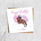 Niece Birthday Card For Horse Lover, Show Jumping Horse Birthday Card, Equestrian Greeting Card (S00313) - Blank Inside - Sent To You (S00313)