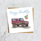 Land Rover Defender Birthday Card, Green 4x4 Off Road Birthday Card, Classic Defender Card For Car Lover (S00433) - Blank Inside - Sent To You (S00433)