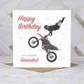 Grandad Motocross Birthday Card, Dirt Bike Birthday Card For Grandad, Motocross Rider Card, MX Bike Card (S00495) - Blank Inside - Sent To You (S00495)
