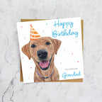 Grandad Birthday Card For Labrador Lover, Yellow Lab Birthday Card, Labrador Dog Card For Grandad, Funny Dog Lover Card (S00528) - Blank Inside - Sent To You (S00528)