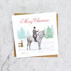 Horse Riding Christmas Card, Equestrian Hunt Christmas Card, Horse Lover Xmas Card, Field Master Christmas Card (S00566) - Blank Inside - Sent To You (S00566)