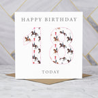 18th Birthday Horse Riding Card, Equestrian Dressage Birthday Card For Girl, Age 18 Horse Card, Teen Horse Lover Birthday Gift (S00590) - Blank Inside - Sent To You (S00590)