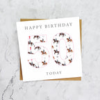 50th Birthday Horse Riding Card, Equestrian Birthday Card, Age 50 Horse Card, Horse Lover 50th Birthday Card, Dressage Gift (S00594) - Blank Inside - Sent To You (S00594)