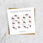 80th Birthday Horse Riding Card, Equestrian Birthday Card, Age 80 Horse Card, Horse Lover 80th Birthday Card, Dressage Gift (S00597) - Blank Inside - Sent To You (S00597)