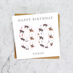 90th Birthday Horse Riding Card, Equestrian Birthday Card, Age 90 Horse Card, Horse Lover 90th Birthday Card, Dressage Gift (S00598) - Blank Inside - Sent To You (S00598)