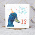 18th Birthday Duck Card, Duck Birthday Card, 18th Birthday Card, Duck Lover Card, Animal Birthday Card, Teen Birthday Card (S00624) - Blank Inside - Sent To You (S00624)
