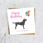 Daughter Labrador Birthday Card, Black Lab Birthday Card, Dog Lover Card, Labrador Birthday Card, Special Daughter Card (S00639) - Blank Inside - Sent To You (S00639)