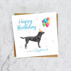 Boyfriend Labrador Birthday Card, Black Lab Birthday Card, Dog Lover Card, Labrador Birthday Card, Special Boyfriend Card (S00644) - Blank Inside - Sent To You (S00644)