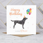 Cousin Labrador Birthday Card, Black Lab Birthday Card, Dog Lover Card, Labrador Birthday Card, Special Cousin Card (S00655) - Blank Inside - Sent To You (S00655)