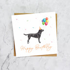 Black Labrador Birthday Card, Black Lab Dog Birthday Card, Labrador Lover Gift, Dog Lover Birthday Card, Cute Animal Card (S00656) - Blank Inside - Sent To You (S00656)