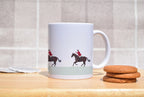 Equestrian Mug- Horse Rider Cup- Hunting Scene Gift- Hunt master Decor-Rural Lifestyle Present- Riding Coffee Design