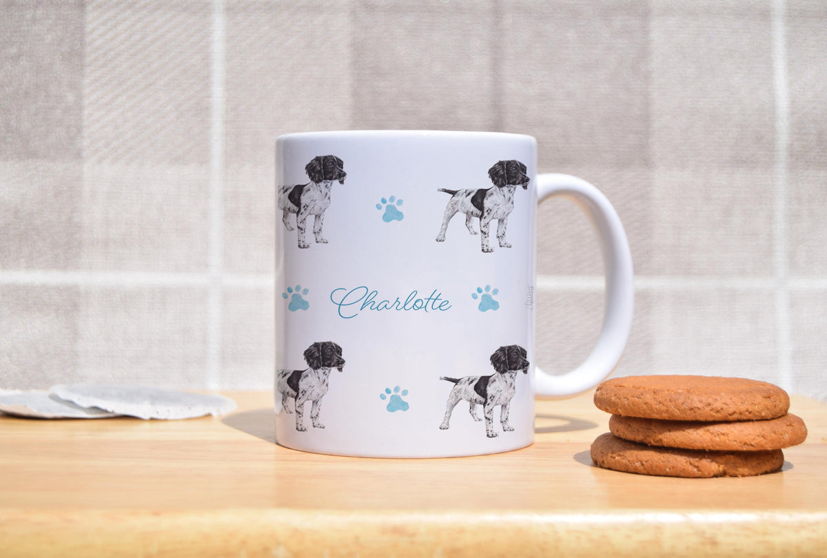 Personalised Springer Spaniel Mug- Custom Dog Name Mug- Spaniel Gift- Dog Lover Mug- Paw Print Mug- Pet Owner Gift
