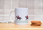 Equestrian Mug- Horse Rider Cup- Hunting Scene Gift- Hunt master Decor-Rural Lifestyle Present- Riding Coffee Design